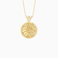 Promised Land Everyday Miracles Blessings Spiral Coin Medallion Necklace