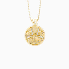 Promised Land Wave Faith Coin Medallion Necklace