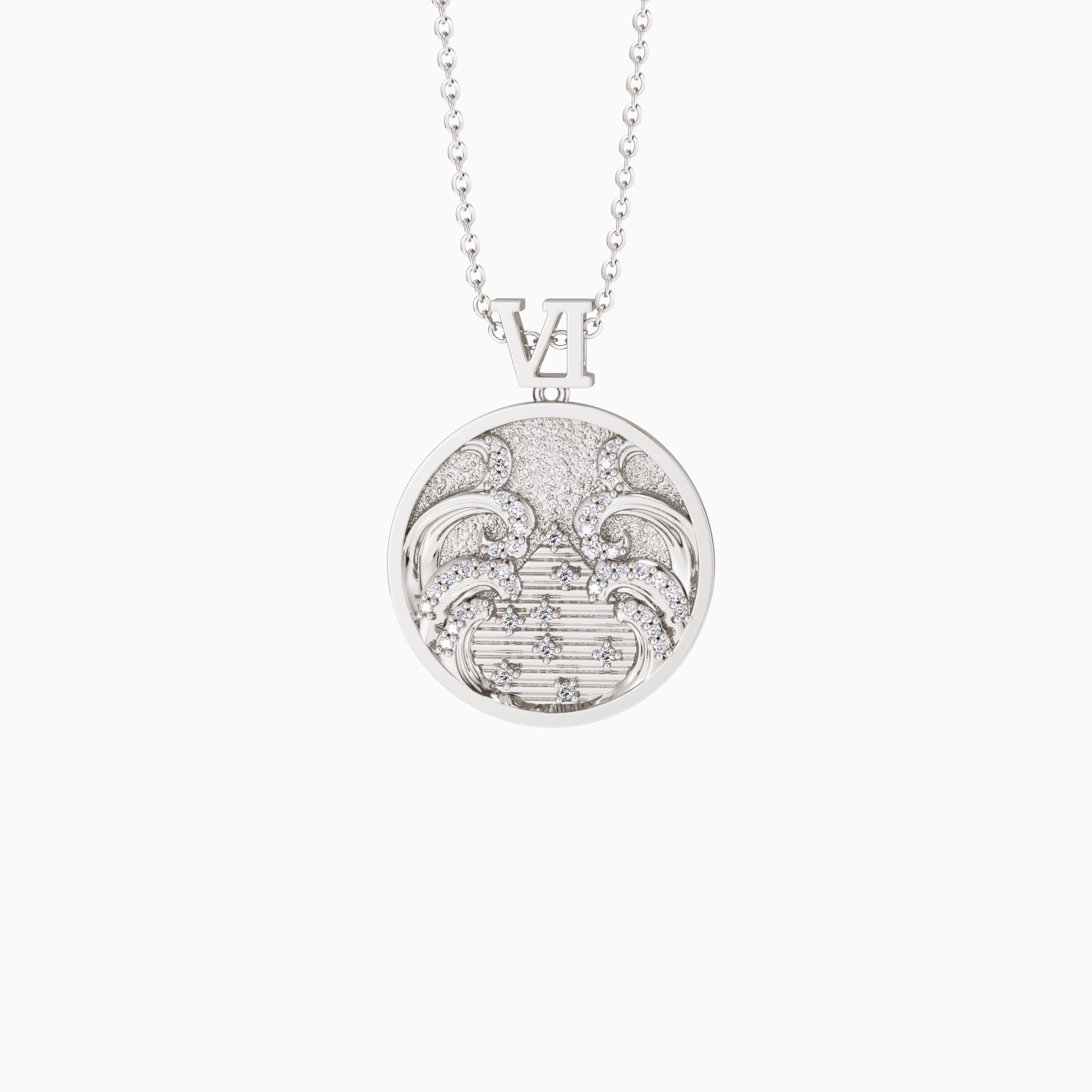 Promised Land Wave Faith Coin Medallion Necklace