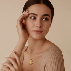 Promised Land Cross Dove of Peace with Olive Branch Coin Medallion Necklace