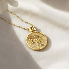 Promised Land Cross Dove of Peace with Olive Branch Coin Medallion Necklace