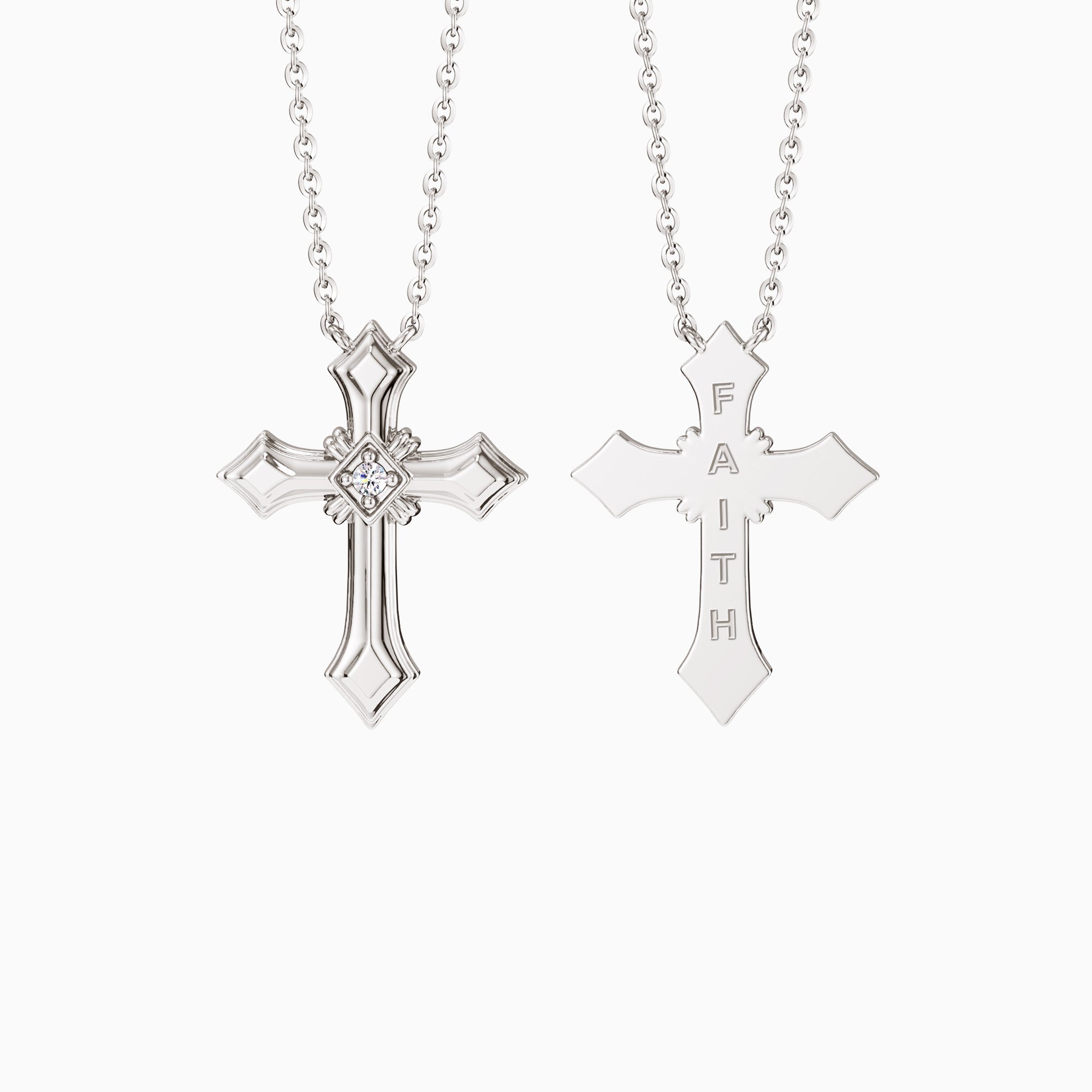 Gothic Cross Amulet Pendant Necklace