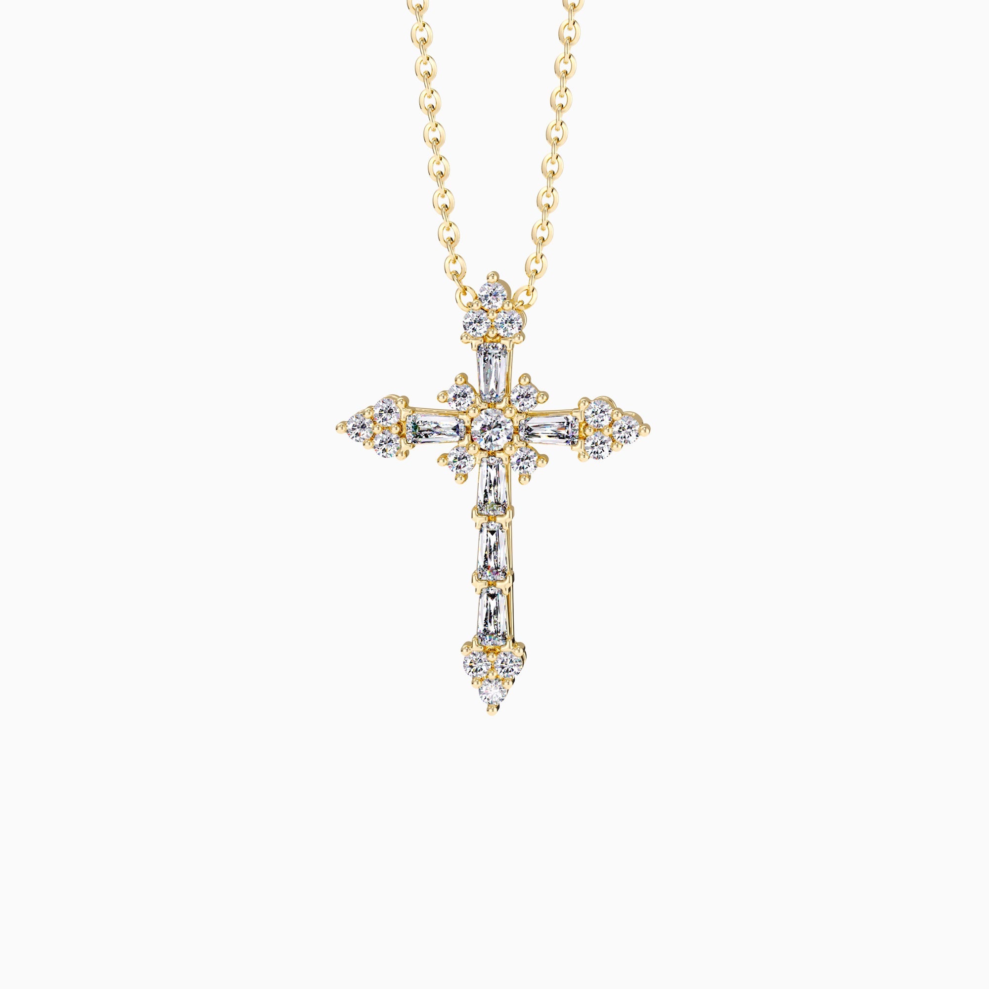 Byzantine Faith Cross Pendant Necklace