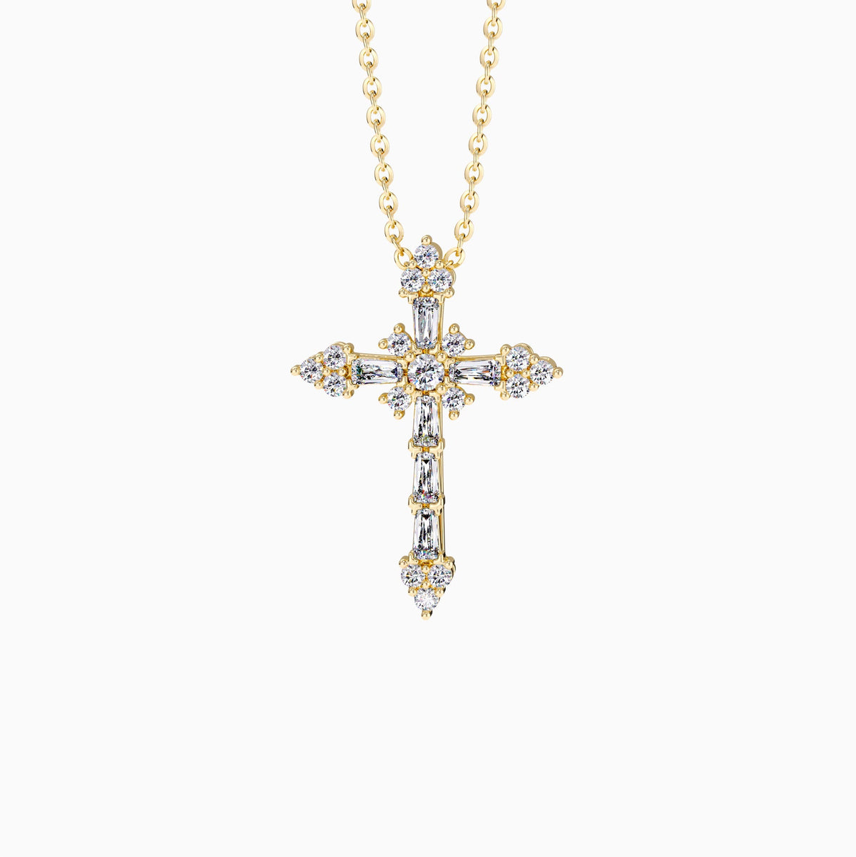 Byzantine Faith Cross Pendant Necklace