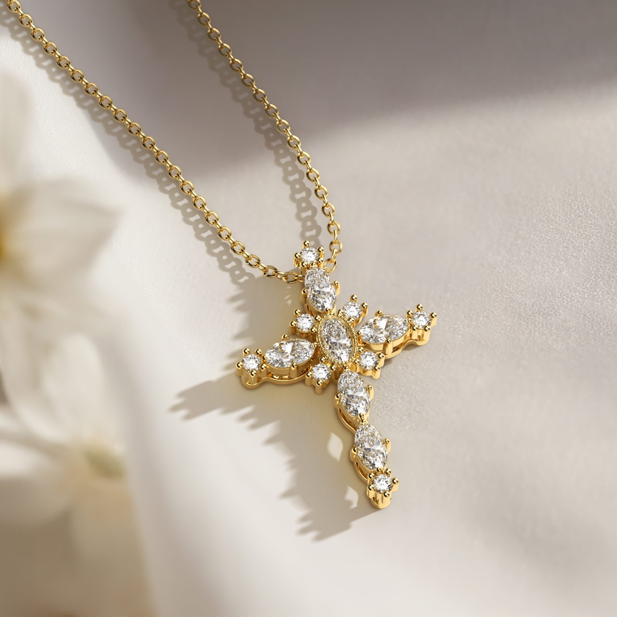 Byzantine Cross Amulet Pendant Necklace