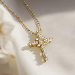 Byzantine Cross Amulet Pendant Necklace