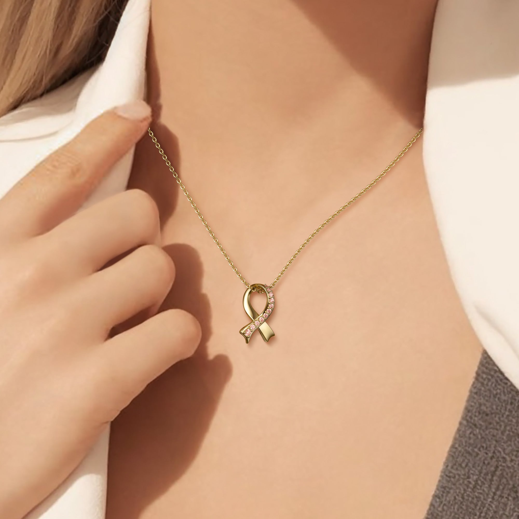 Breast Cancer Awareness Necklace