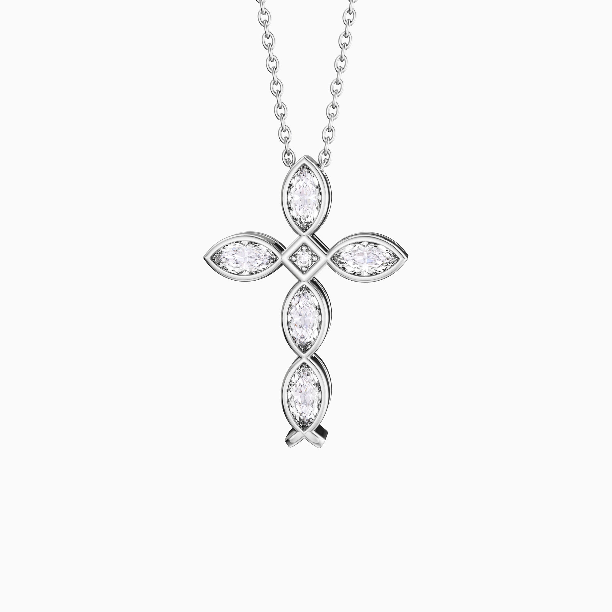 Sacred Jesus Fish Cross Pendant Necklace