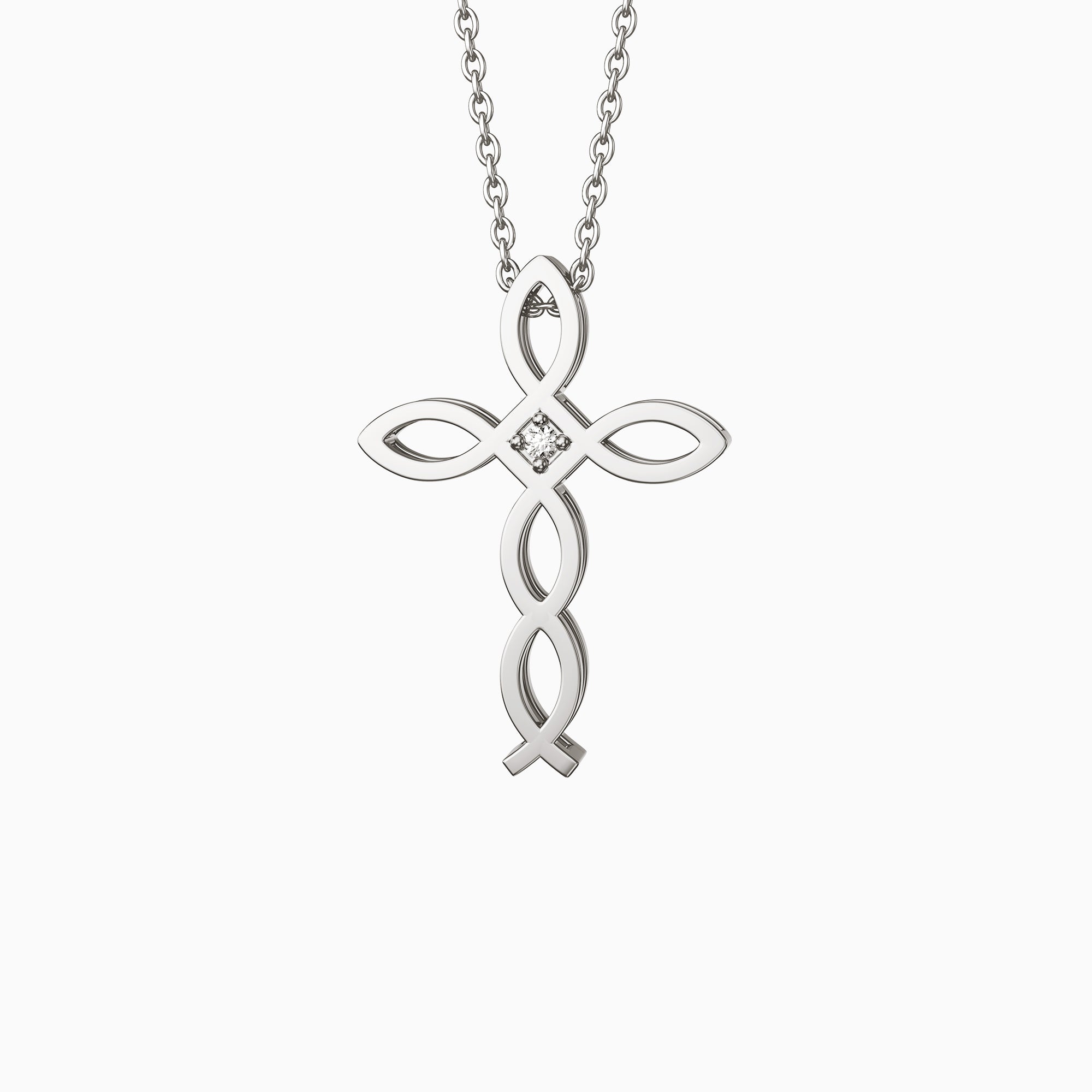 Divine Harmony Ichthys Cross Faith Protection Pendant Necklace