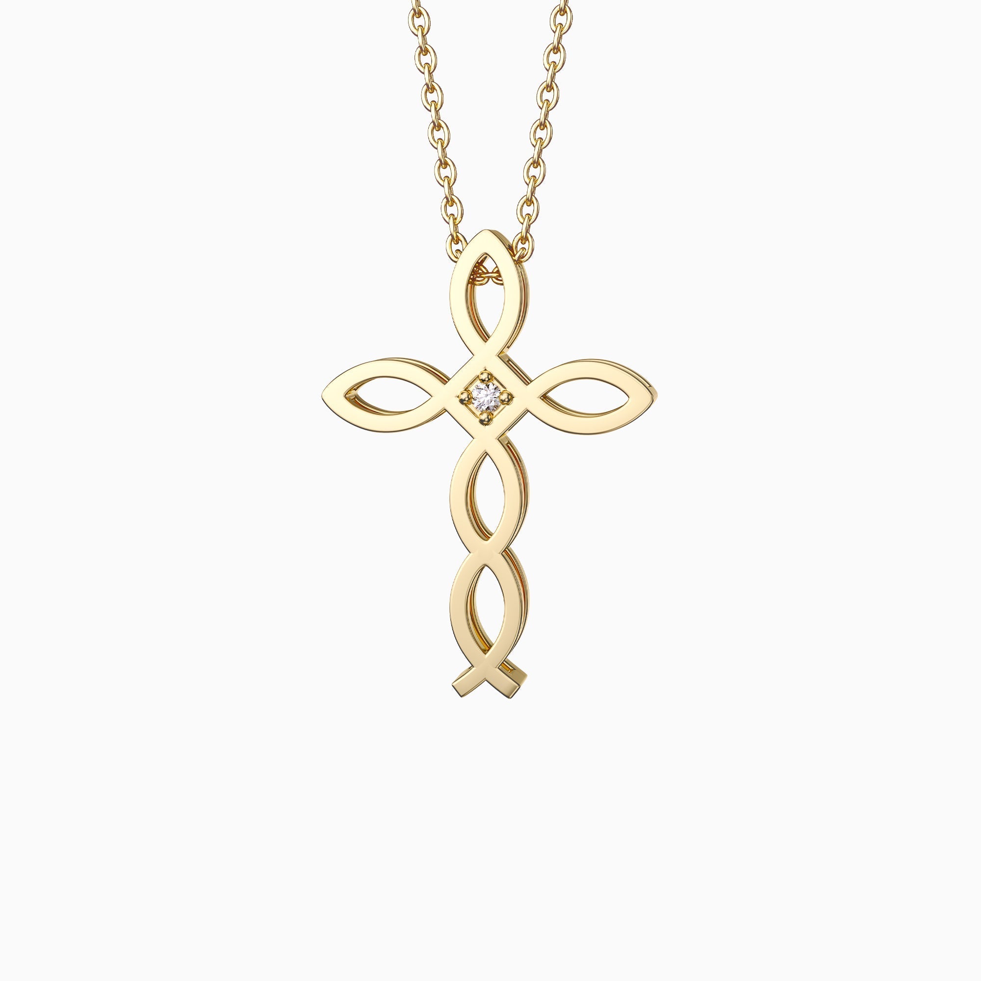 Ichthys Unity Cross Pendant Necklace