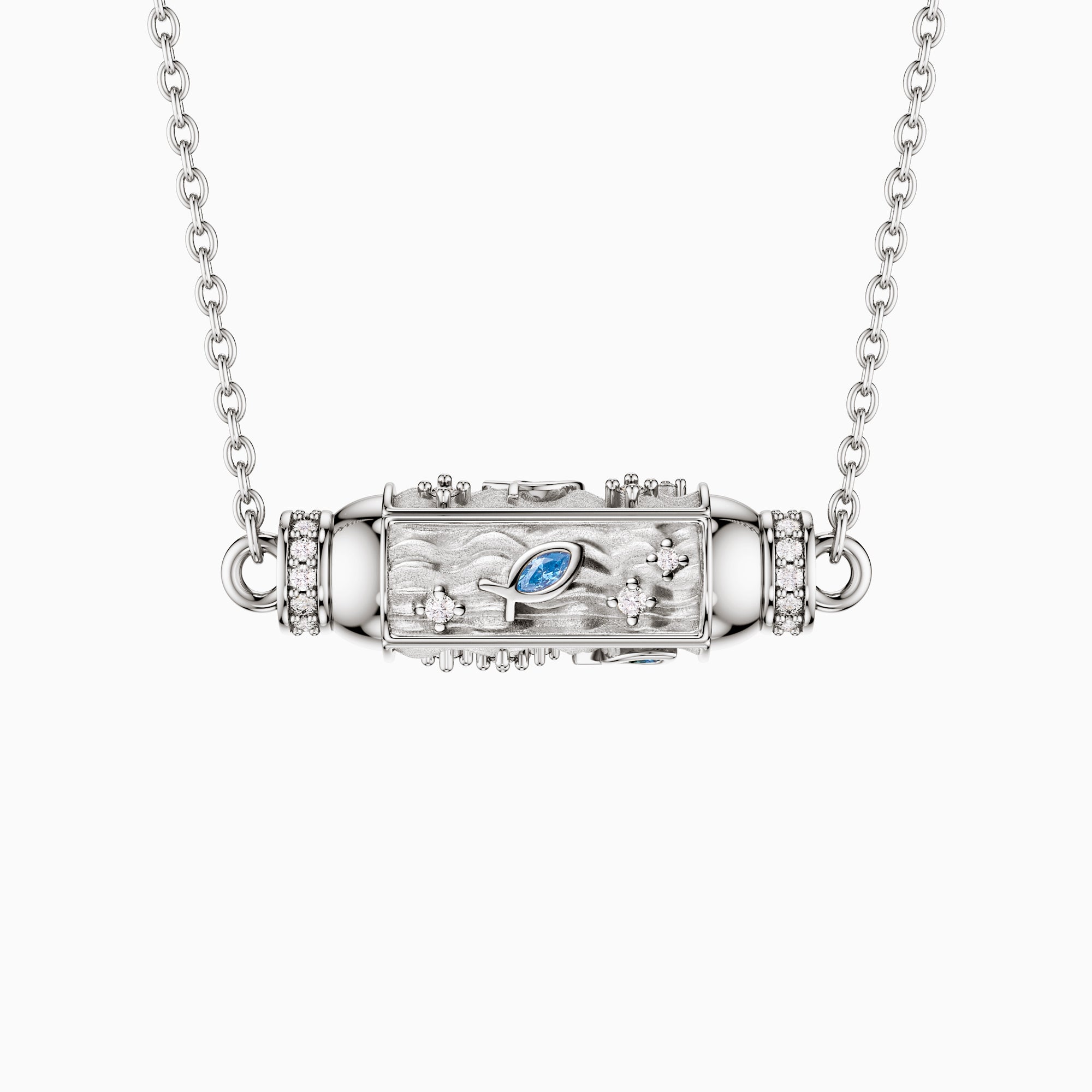Aqua Adventures Ichthys Charm Pendant Necklace