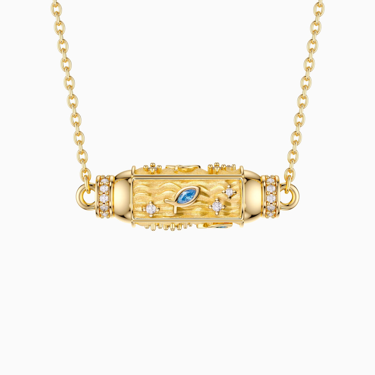 Aqua Adventures Ichthys Charm Pendant Necklace