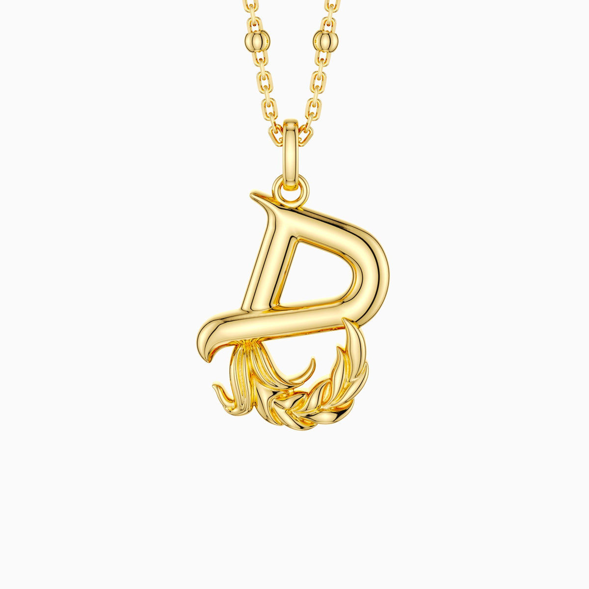 Barley Blossom Letter B Pendant Necklace