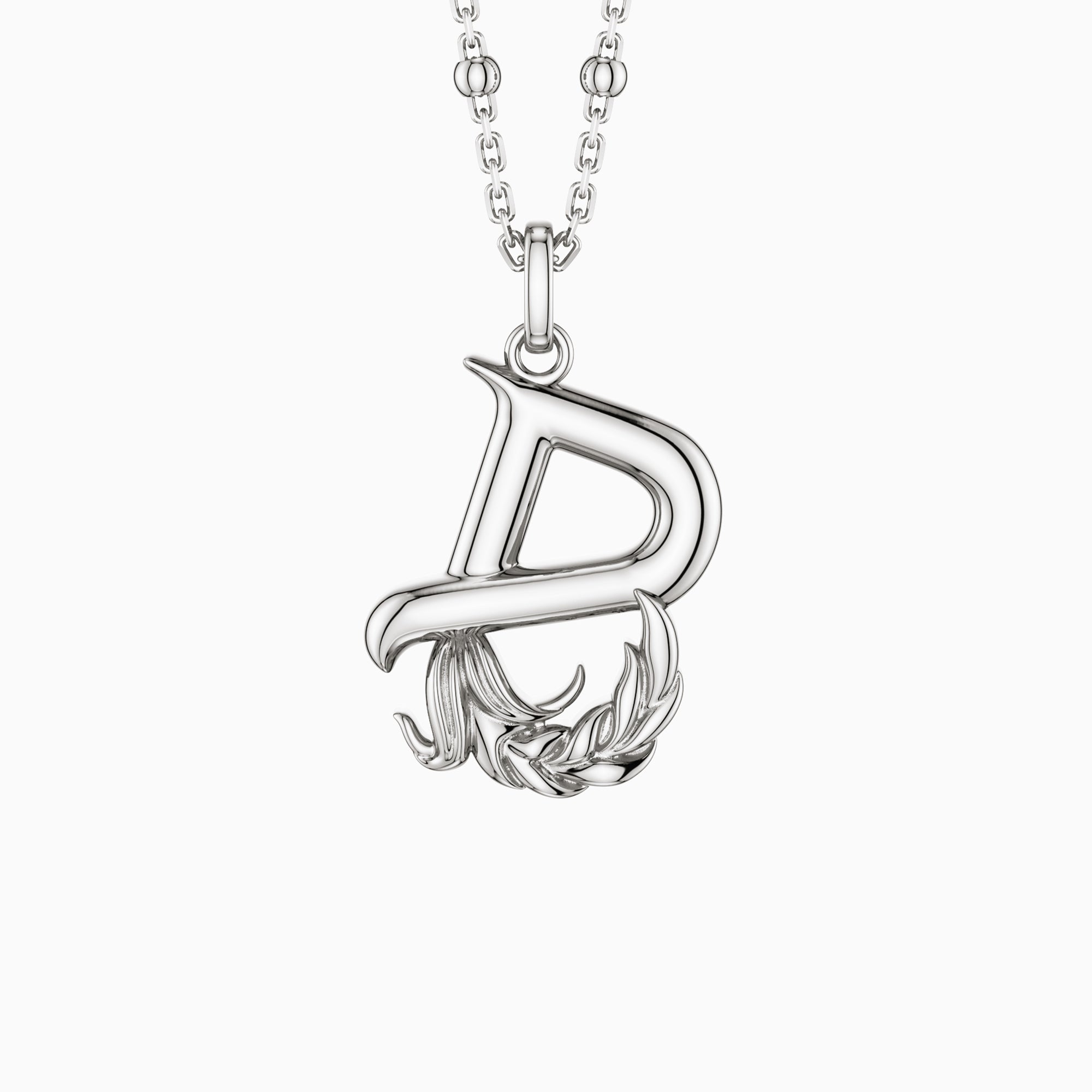 Barley Blossom Letter B Pendant Necklace