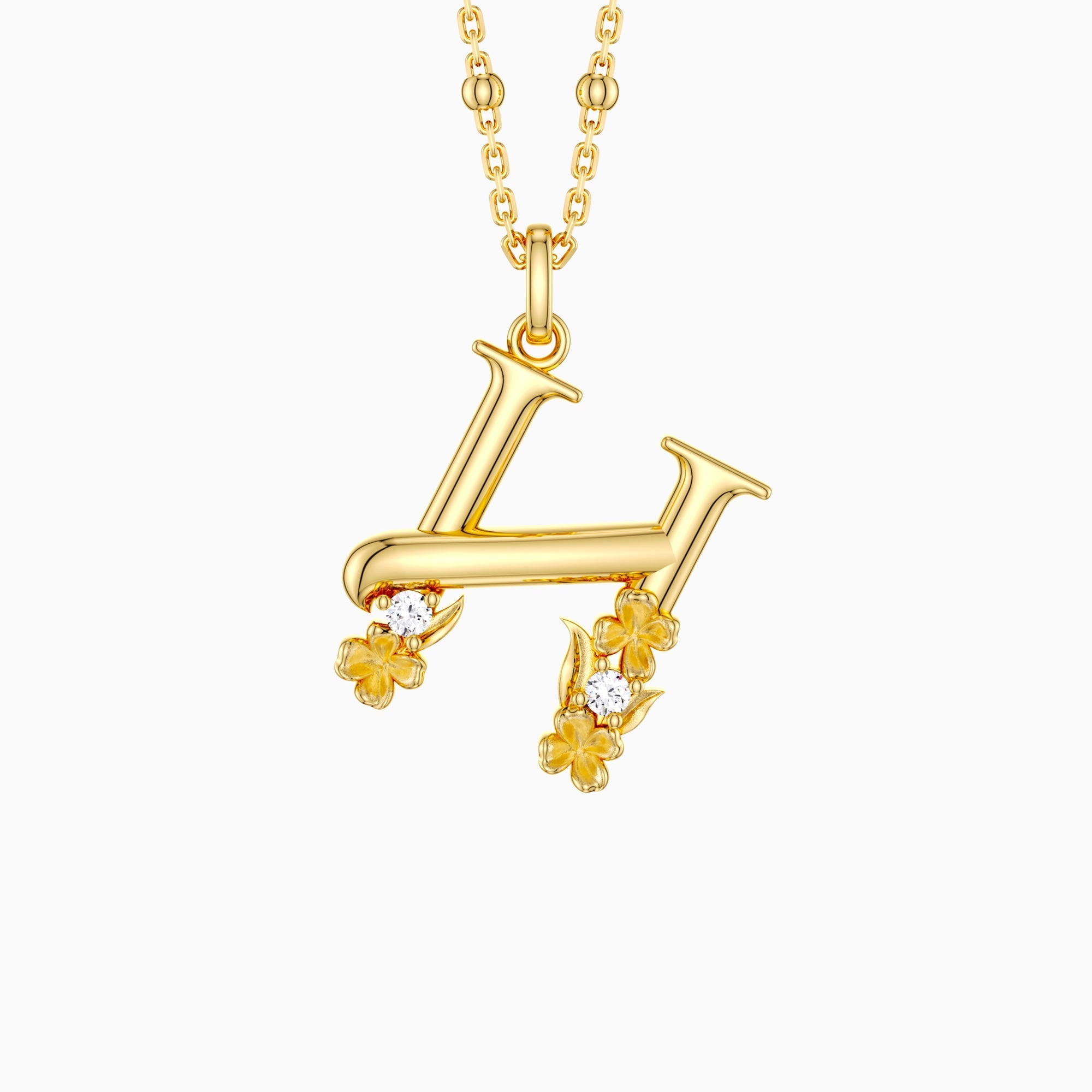 Blossom Letter A-Z Pendant Necklace