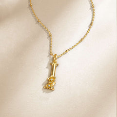 Jasmine Blossom Letter J Pendant Necklace
