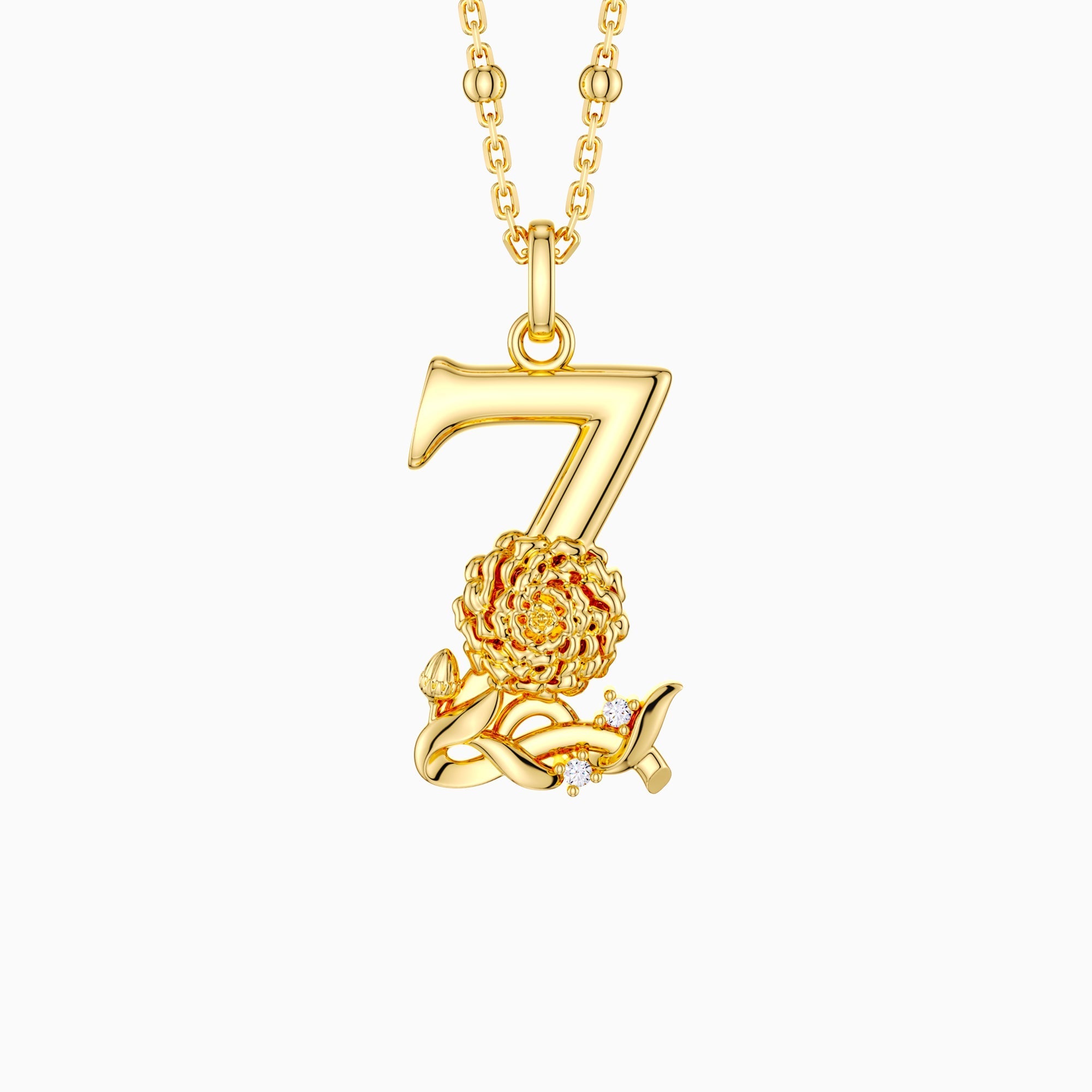 Blossom Letter A-Z Pendant Necklace