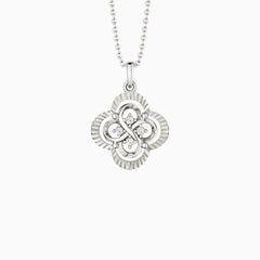 Infinite Clover Charm Pendant Necklace