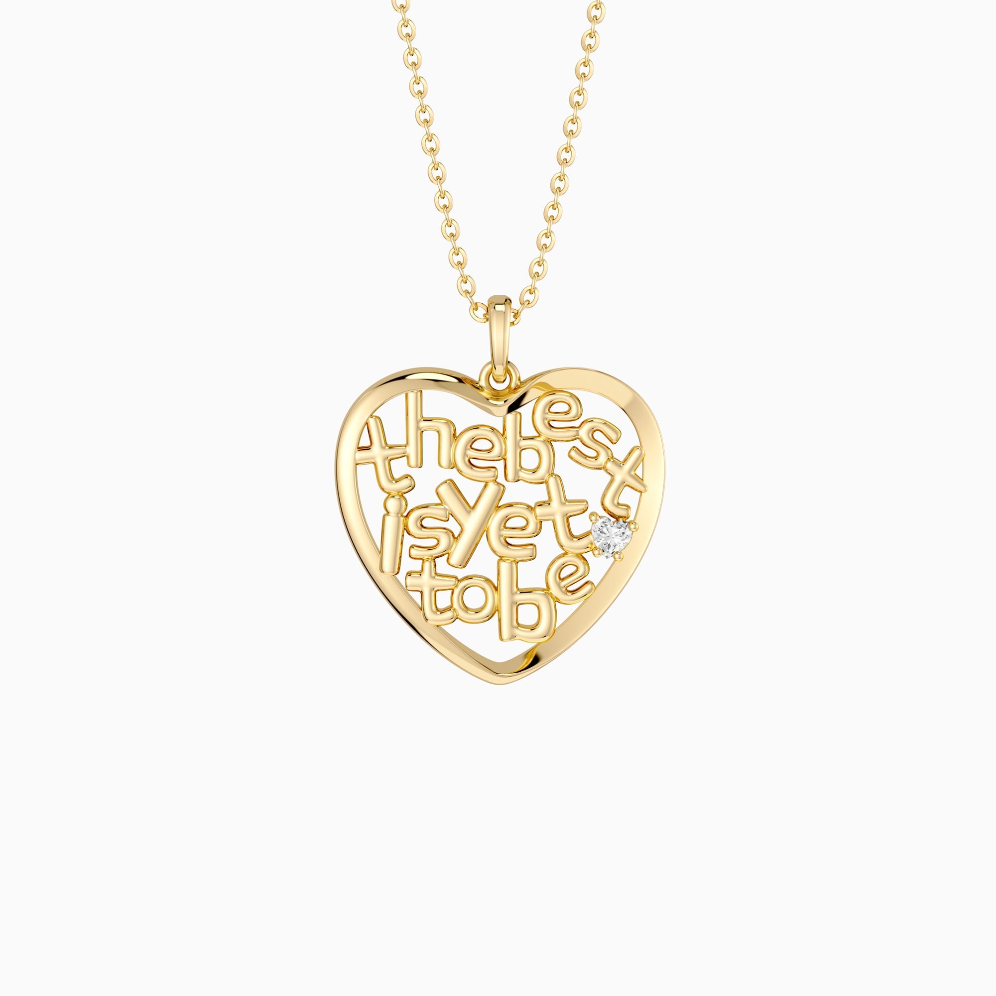 The Best Is Yet To Be' Infinite Love Heart Pendant Necklace