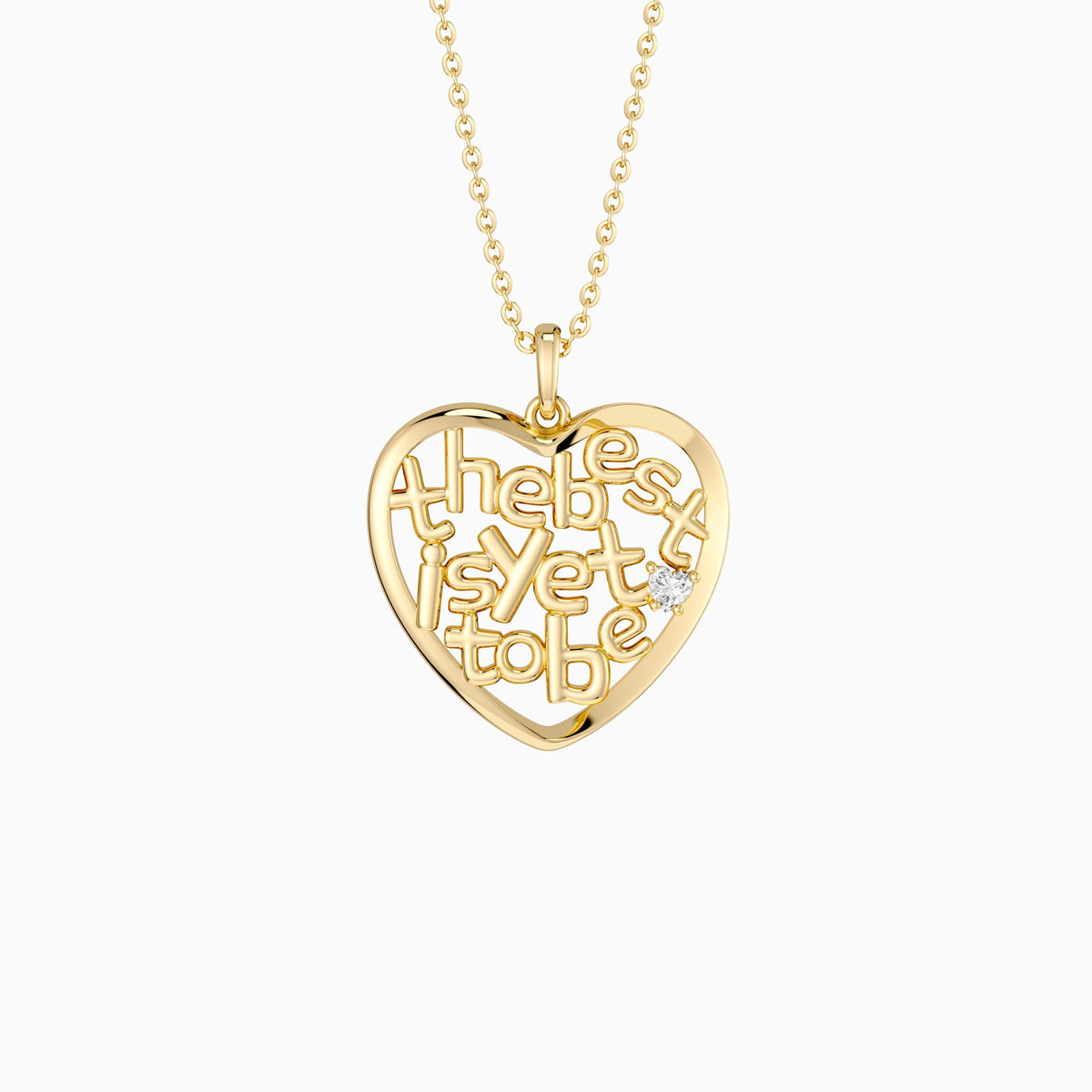 The Best Is Yet To Be' Infinite Love Heart Pendant Necklace