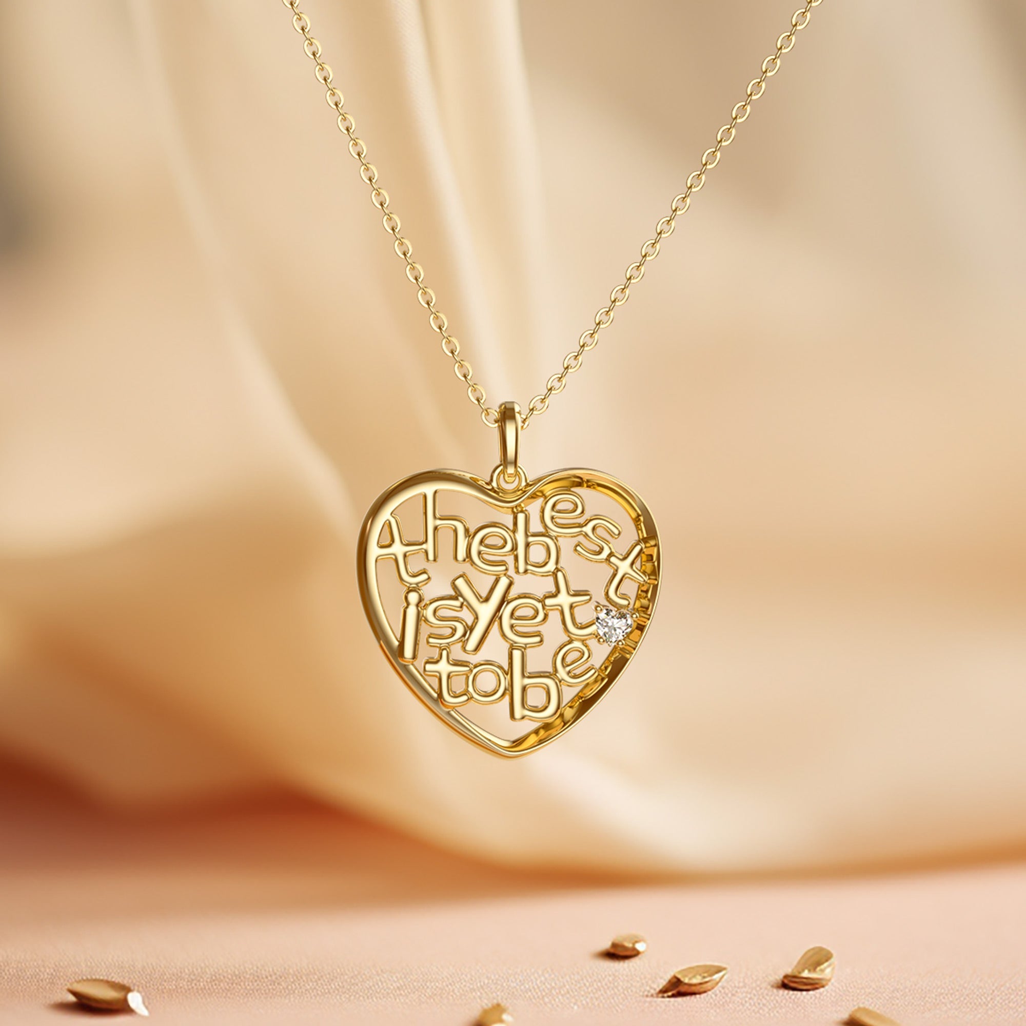 The Best Is Yet To Be' Infinite Love Heart Pendant Necklace