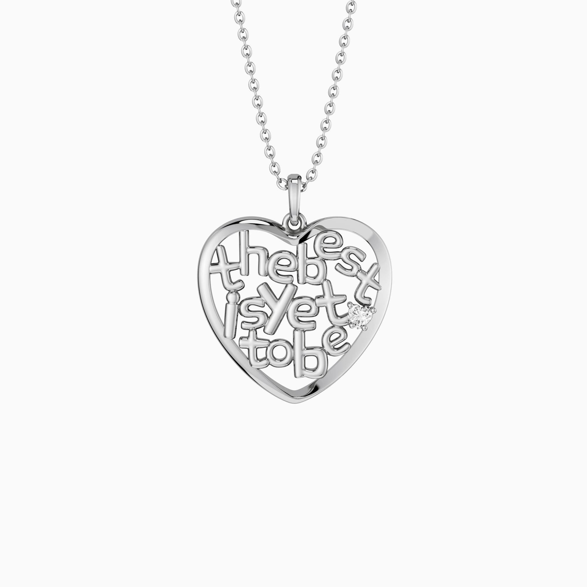The Best Is Yet To Be' Infinite Love Heart Pendant Necklace