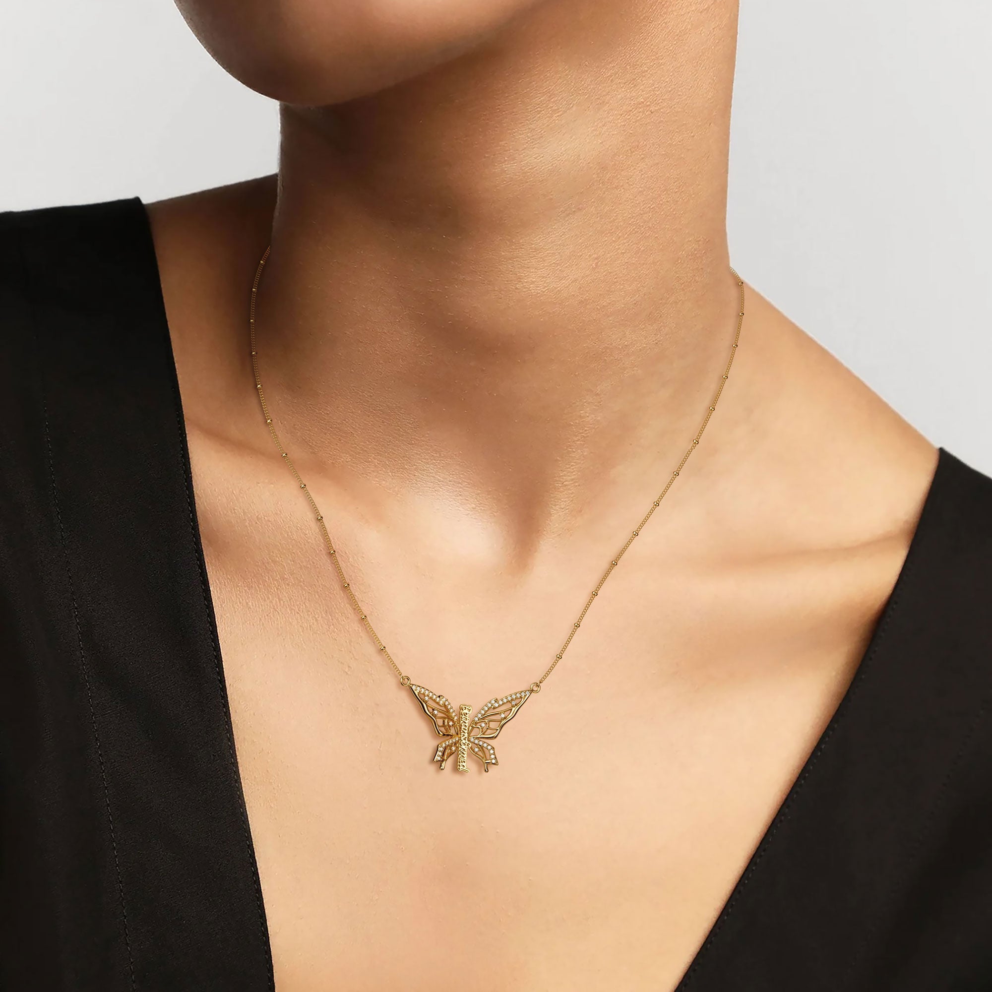 Be Transformed Molten Butterfly Necklace