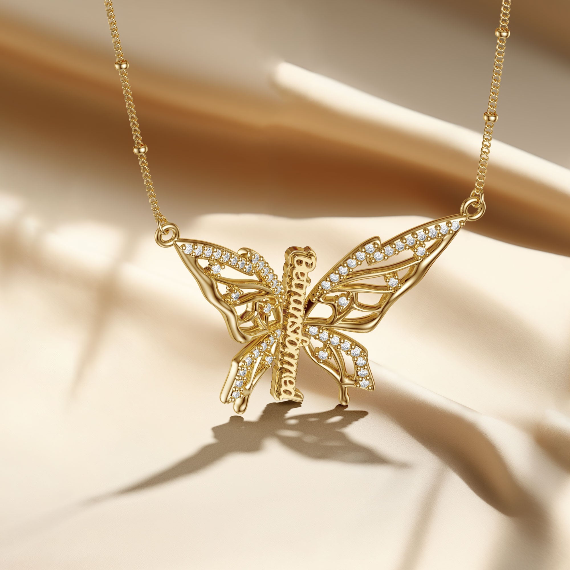 Be Transformed Molten Butterfly Necklace