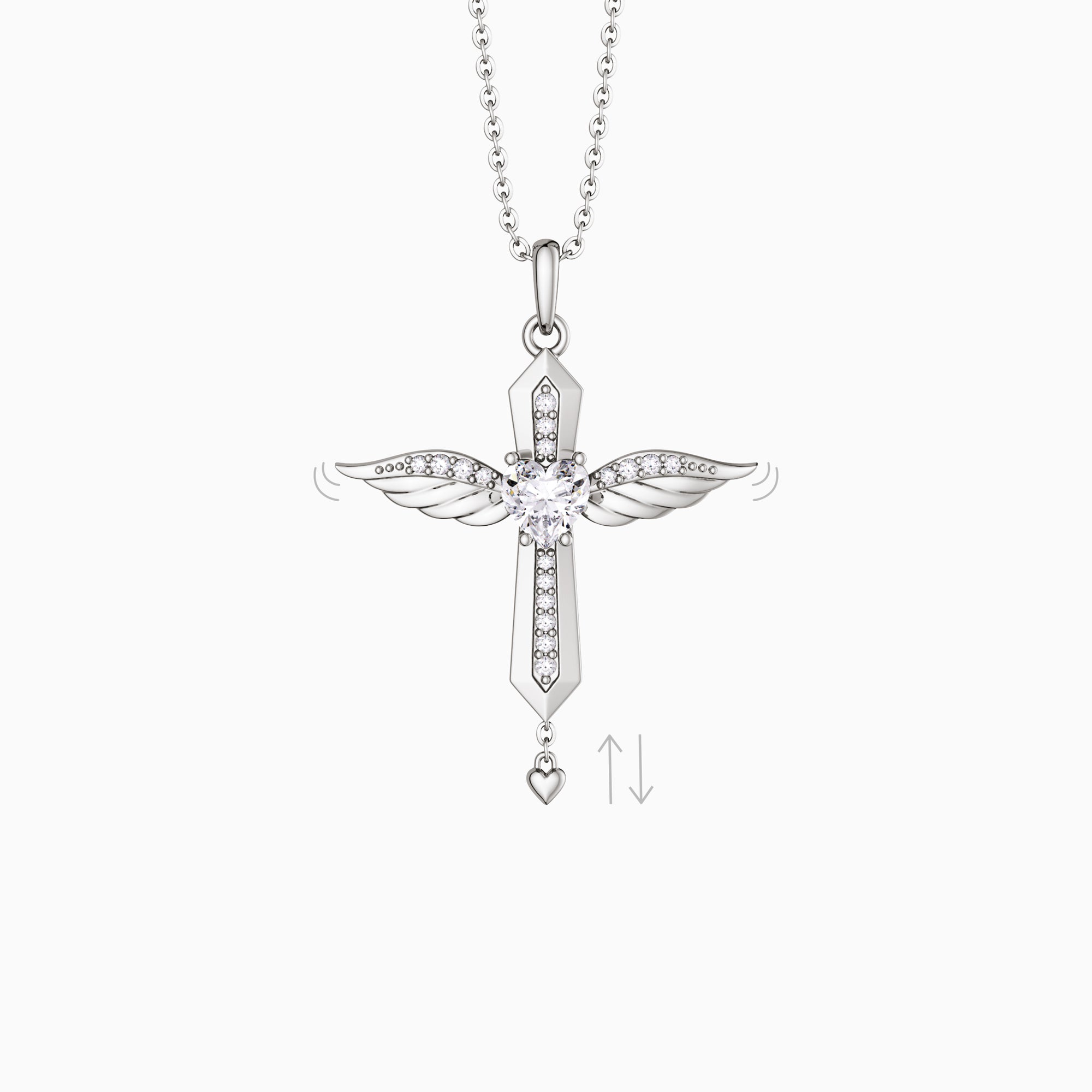 Angel Wings Dancing Love Pendant Necklace