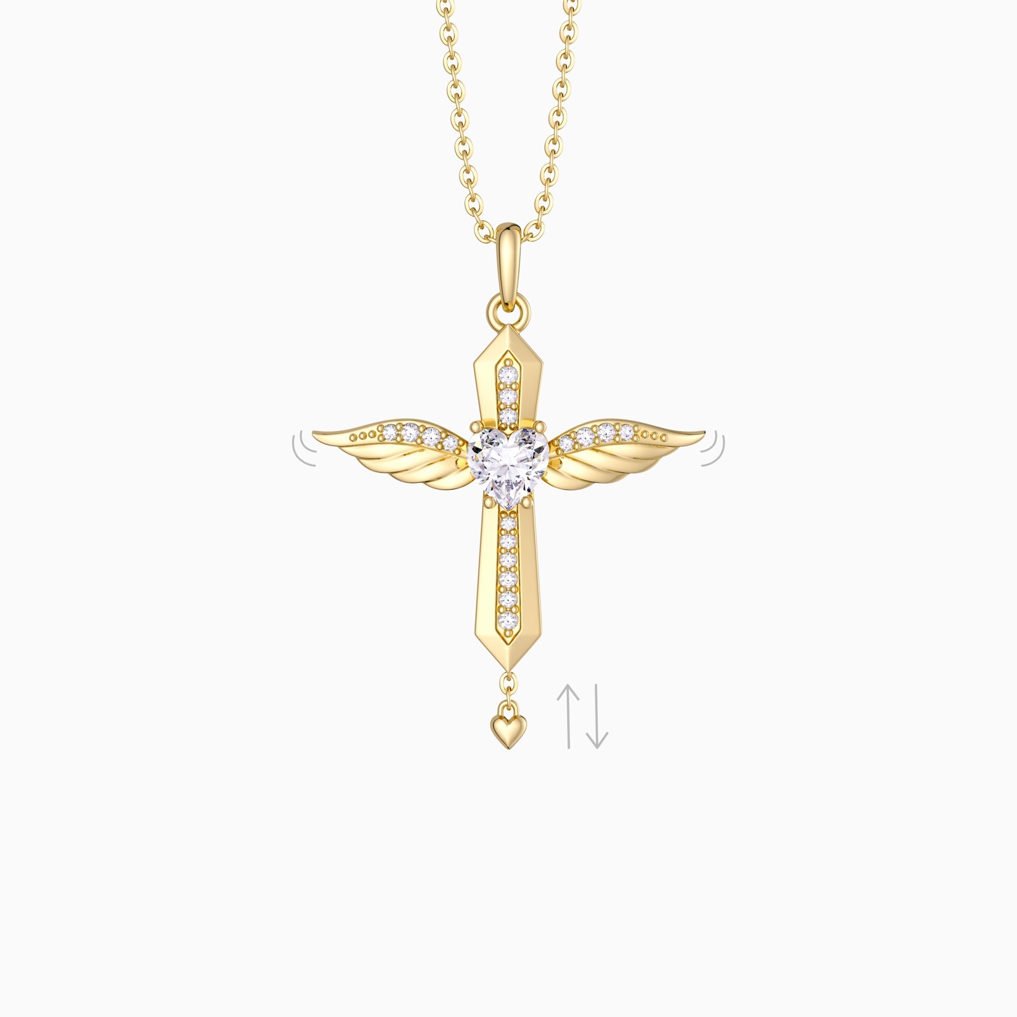 Angel Wings Dancing Love Pendant Necklace