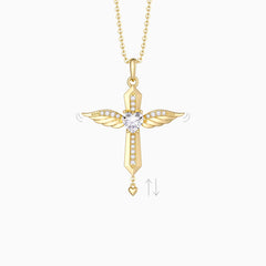 Angel Wings Dancing Love Pendant Necklace