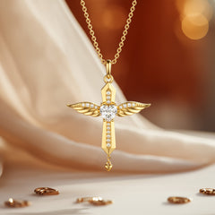 Angel Wings Dancing Love Pendant Necklace