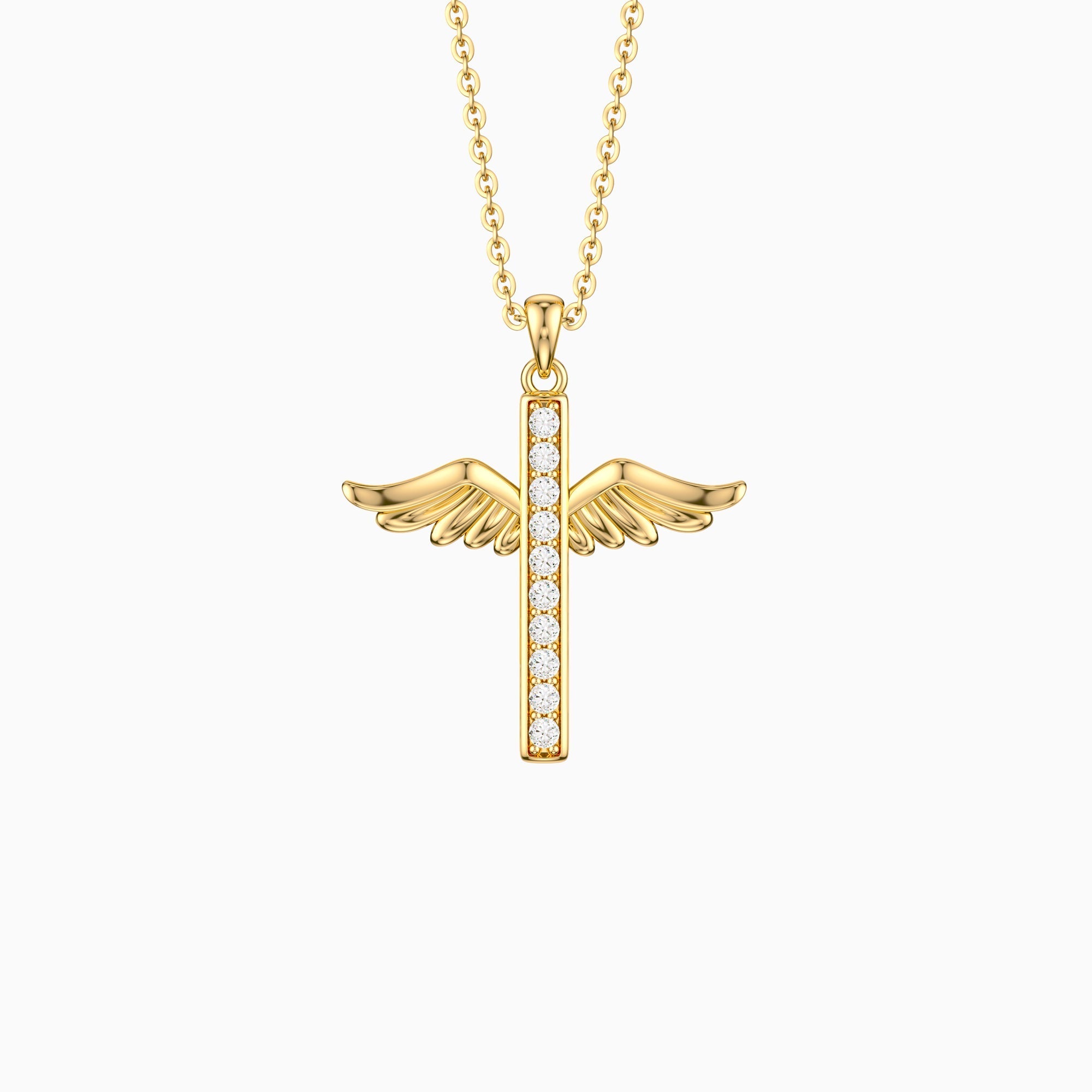 Eternal Guardian Wing Classic Pendant Necklace