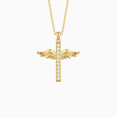 Eternal Guardian Wing Classic Pendant Necklace