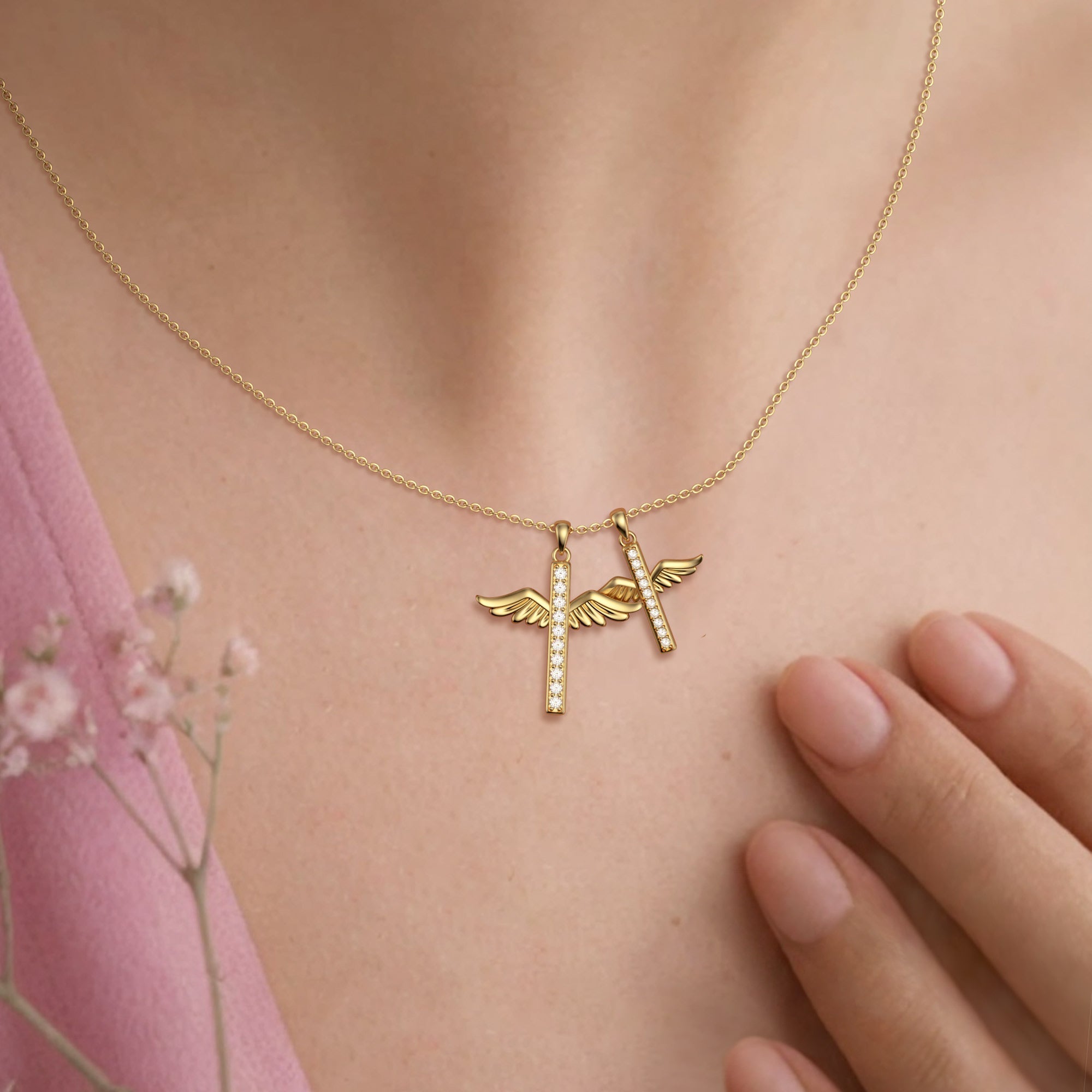 Eternal Guardian Wing Classic Pendant Necklace