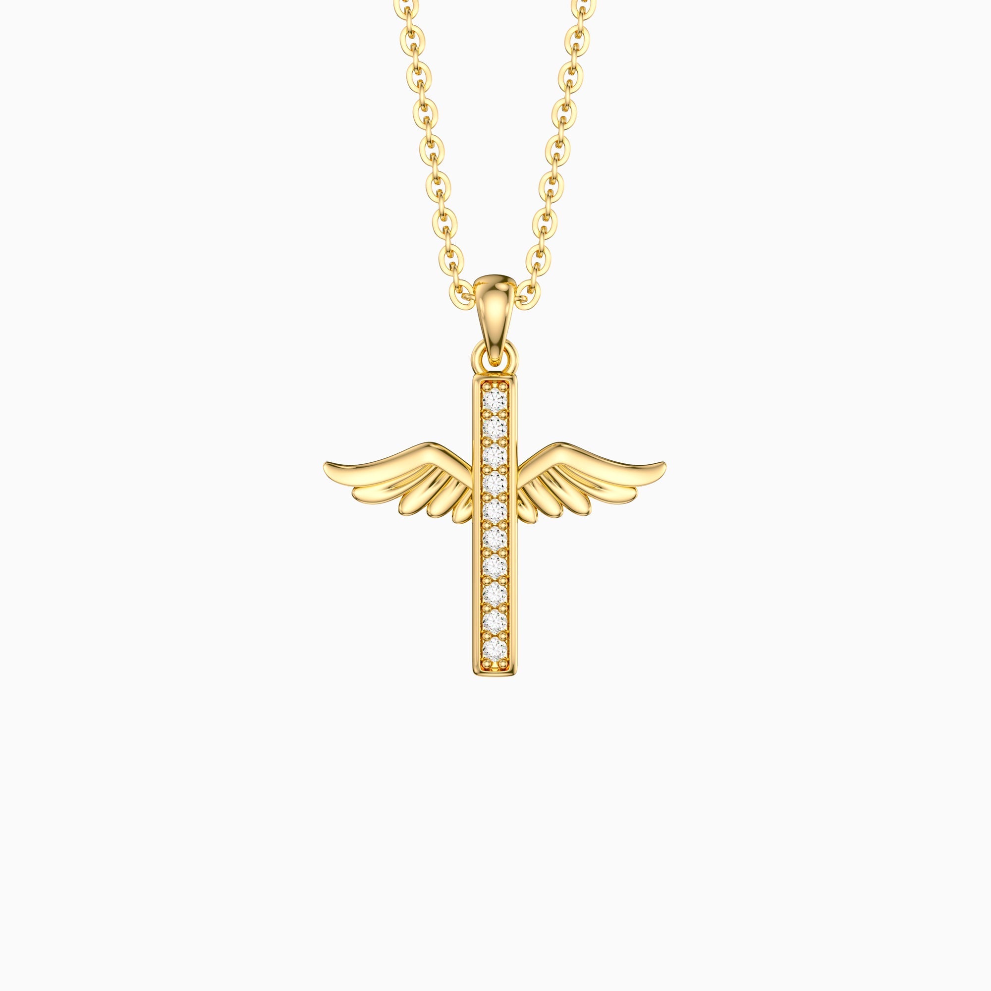 Eternal Guardian Wing Mini Pendant Necklace