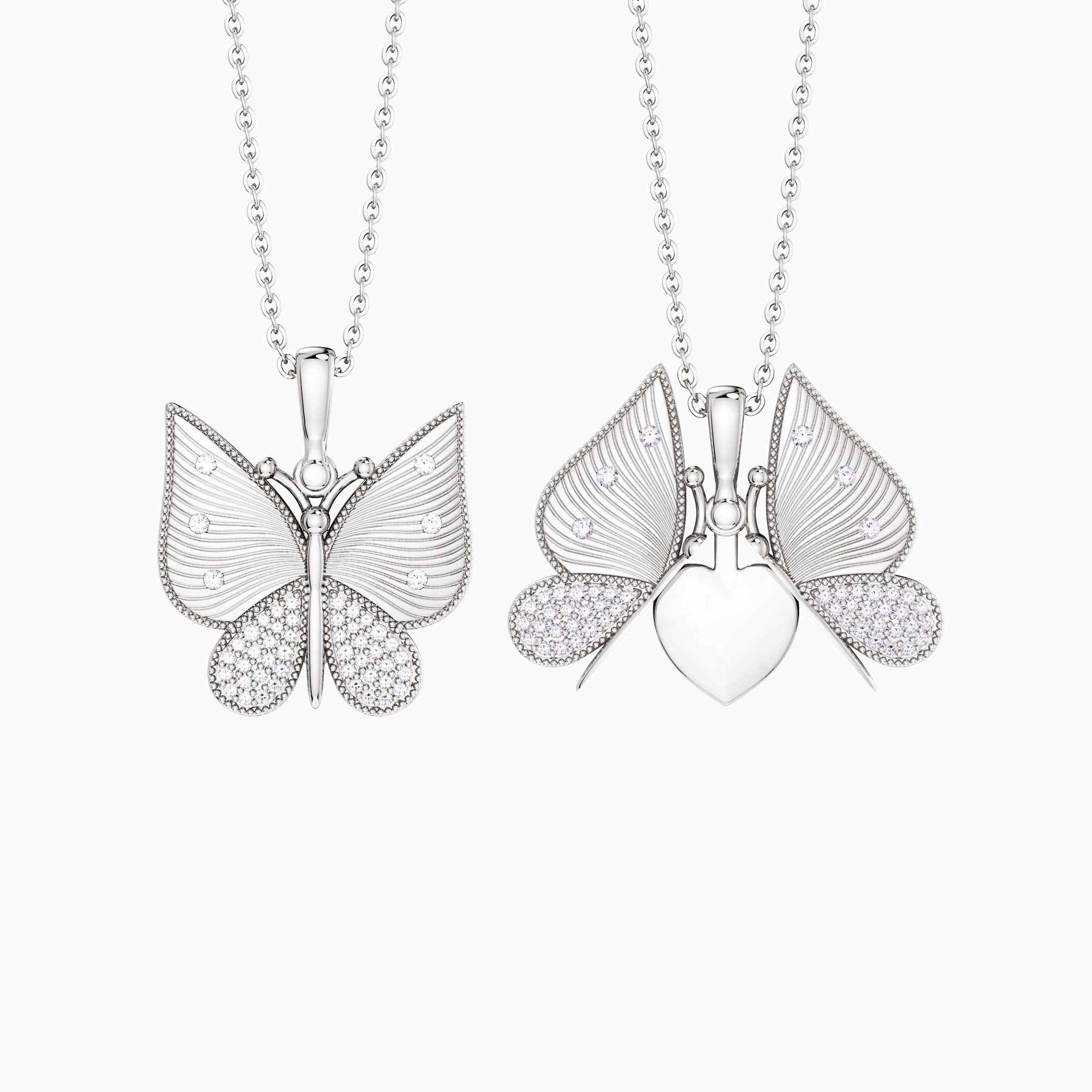 Personalized Metamorphosis Butterfly Engraved Necklace