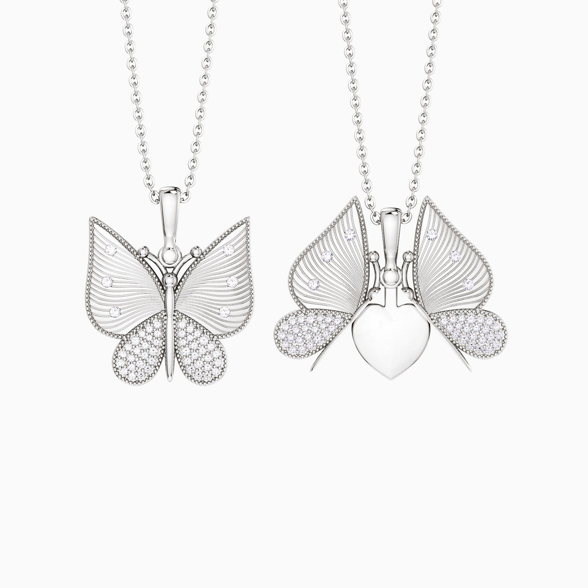 Personalized Metamorphosis Butterfly Engraved Necklace