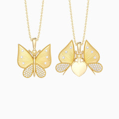 Personalized Metamorphosis Butterfly Engraved Necklace