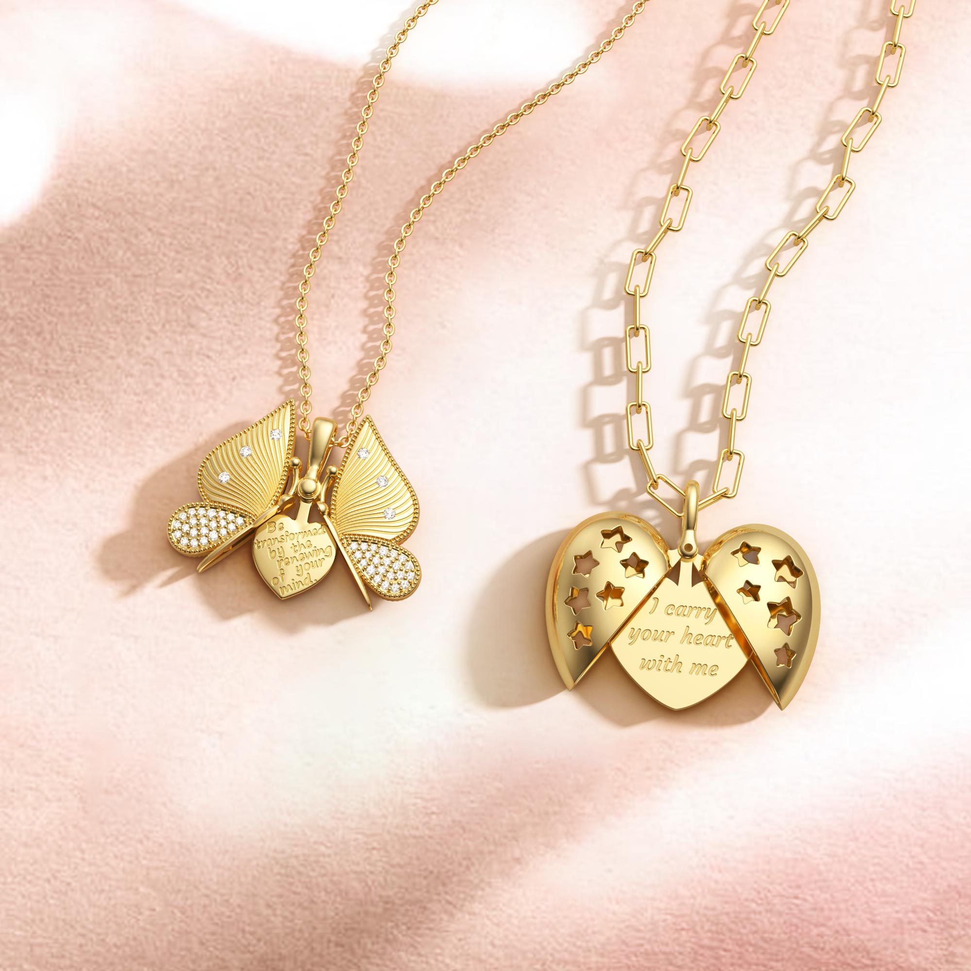 Stellar Love Heart Pendant Necklace