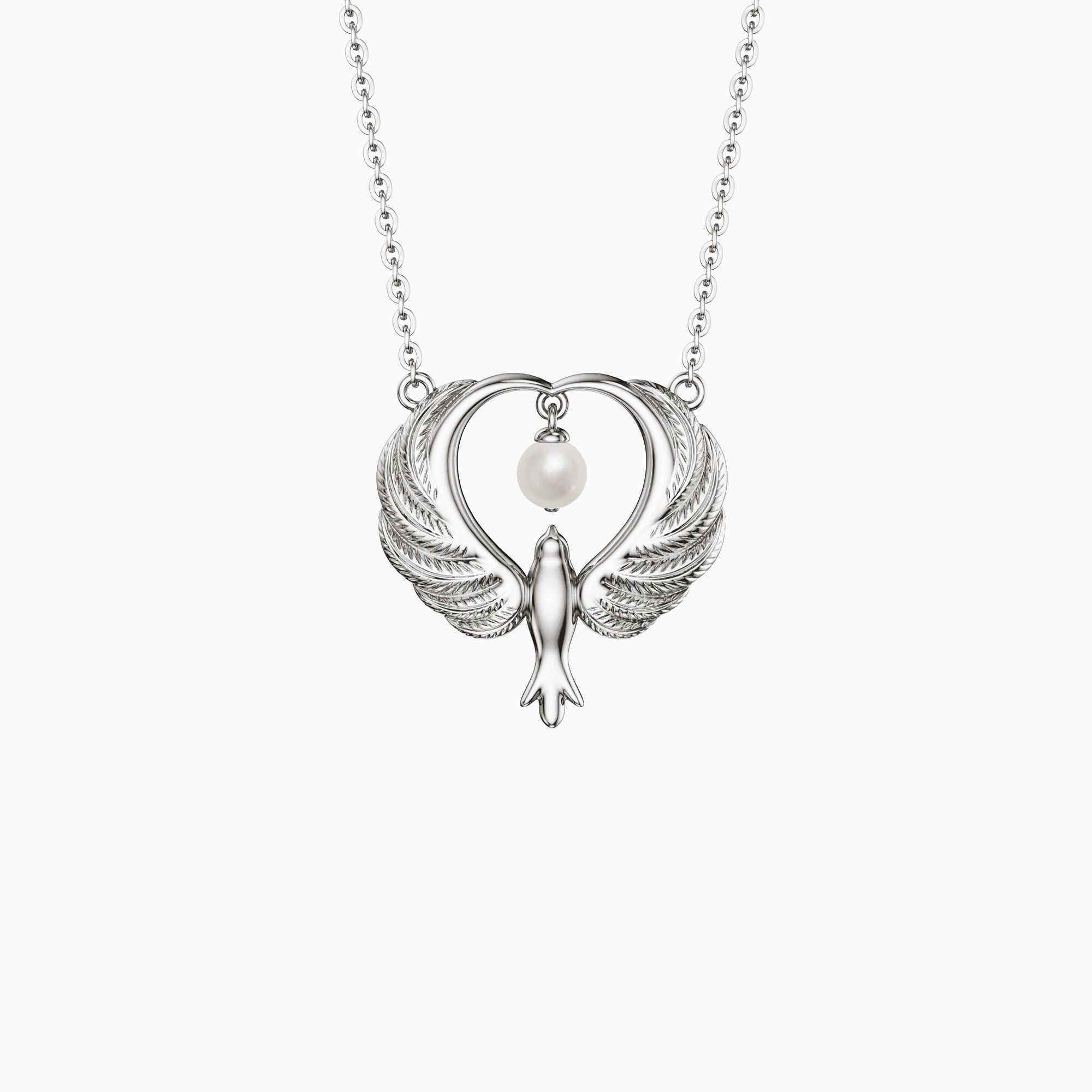 Maternal Love Dove Pearl Necklace