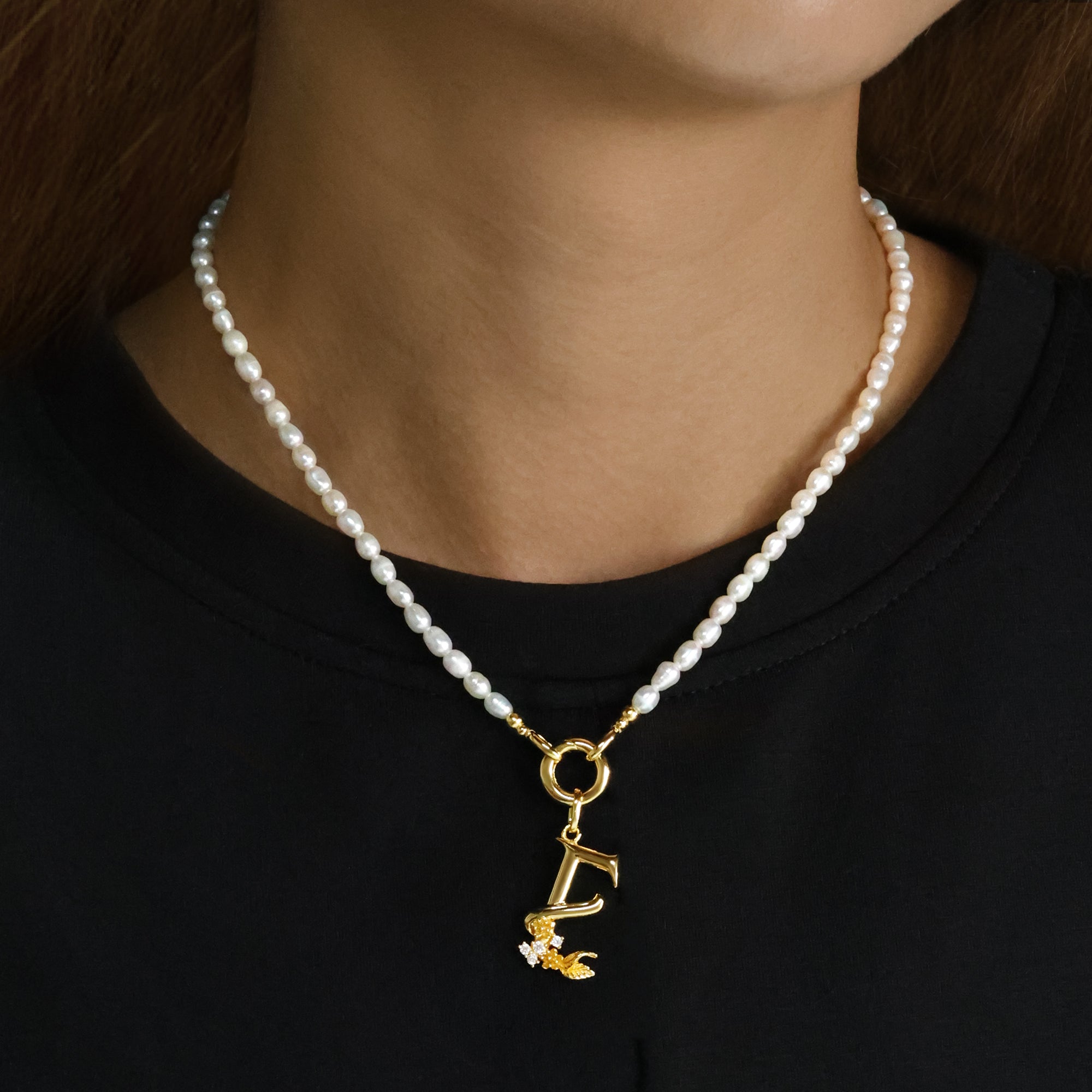Freshwater Pearl Charm Necklace