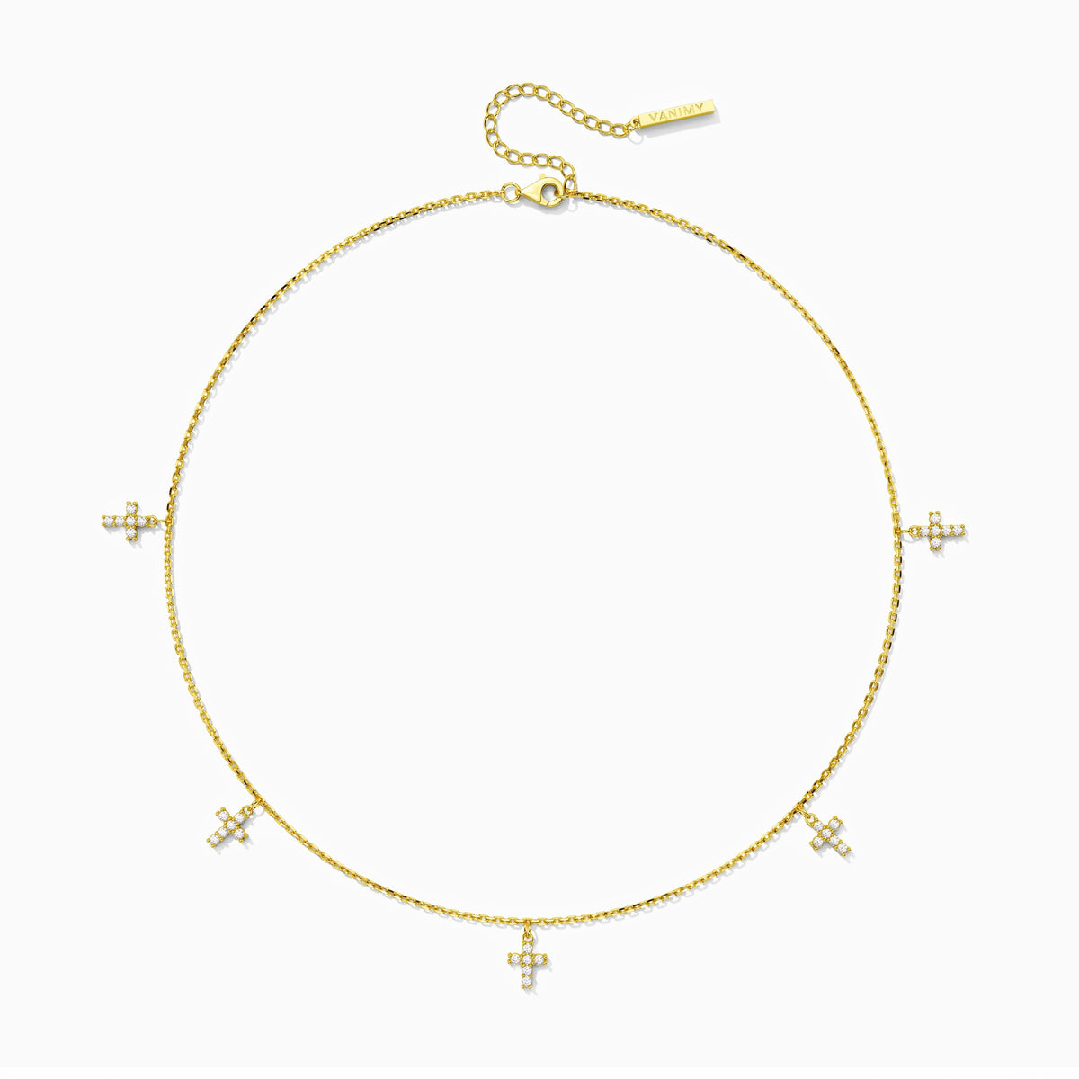 Five Cross Station Necklace