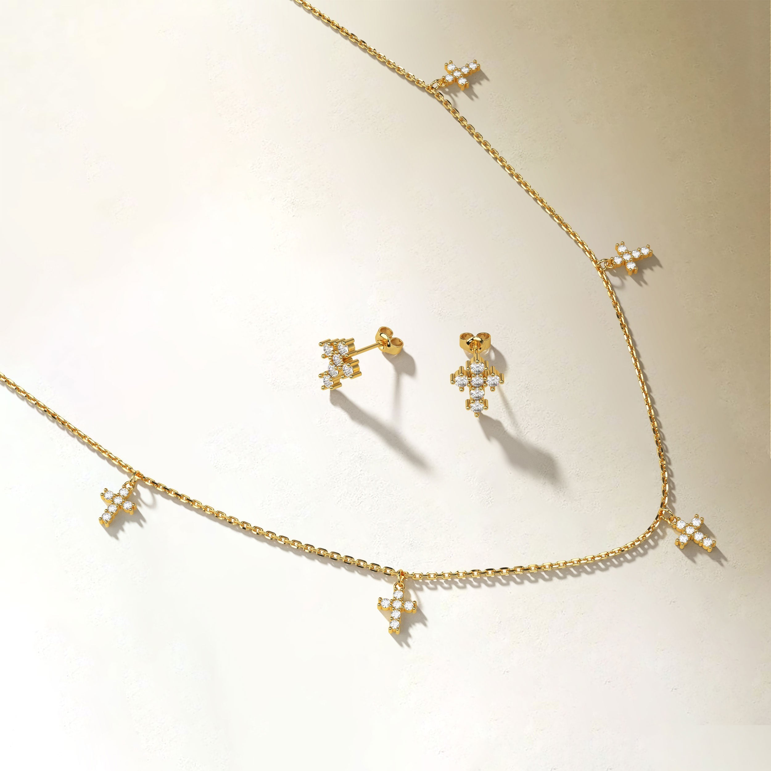 Five Cross Station Necklace