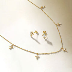 Five Cross Station Necklace