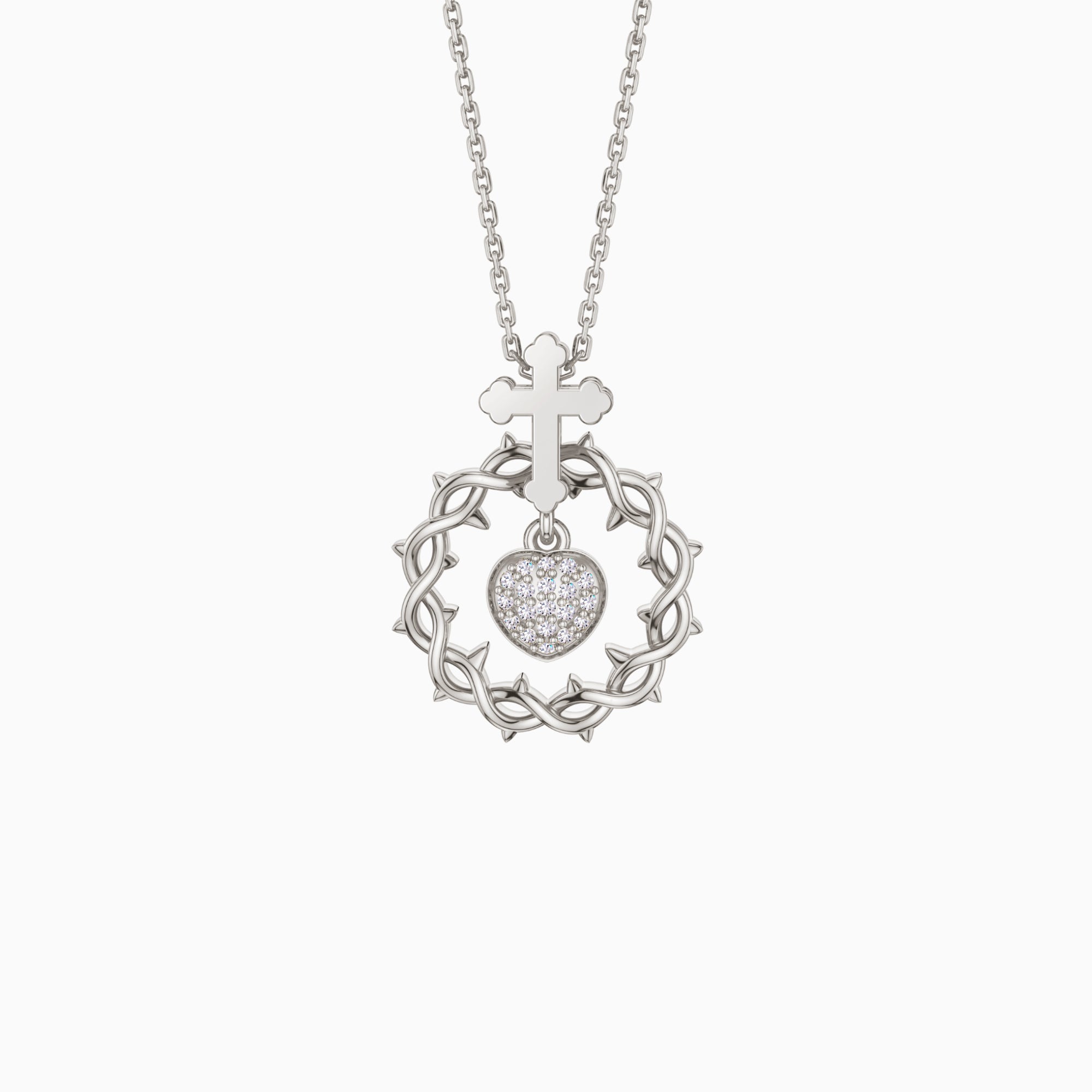 The Sacred Heart Dangle Pendant Necklace