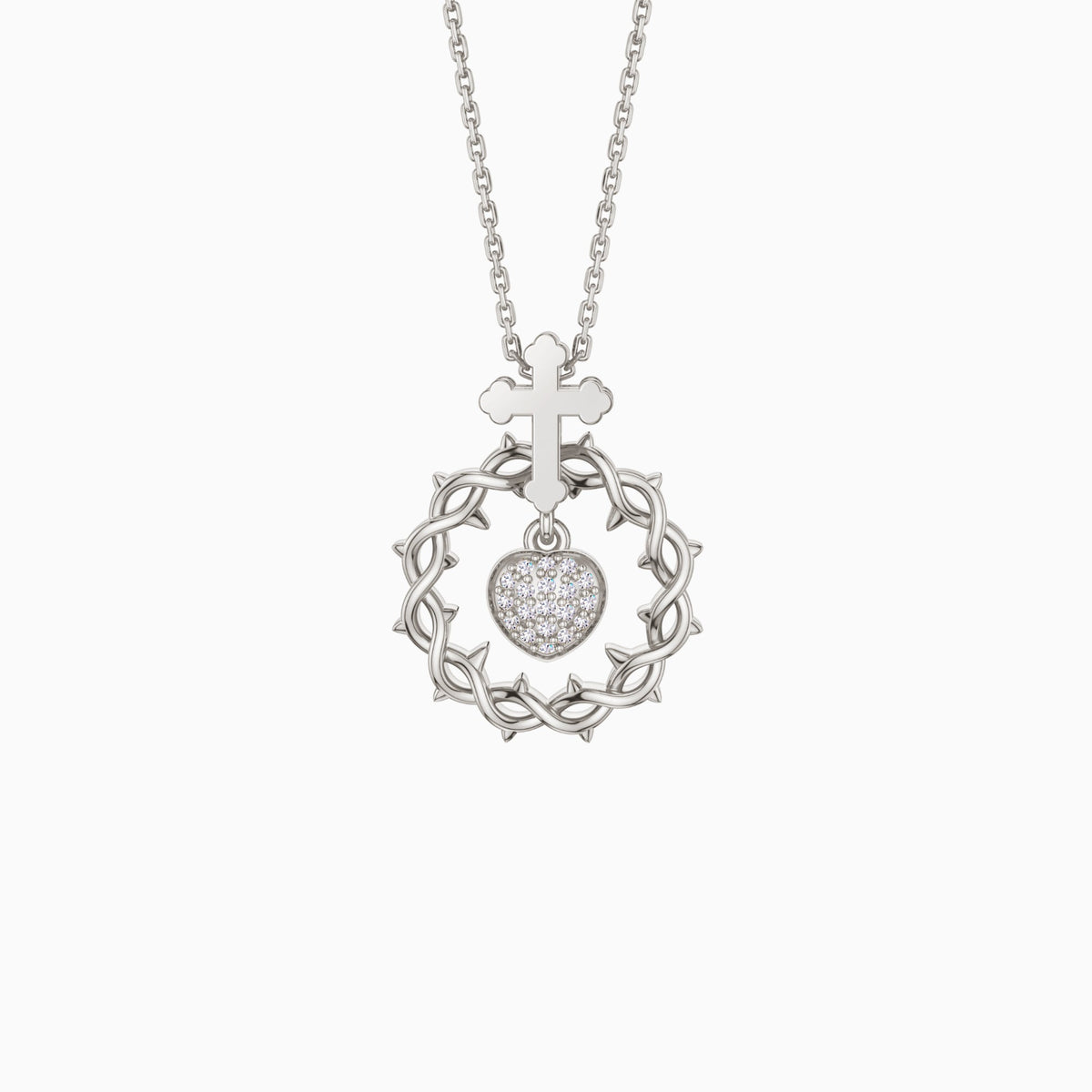 The Sacred Heart Dangle Pendant Necklace