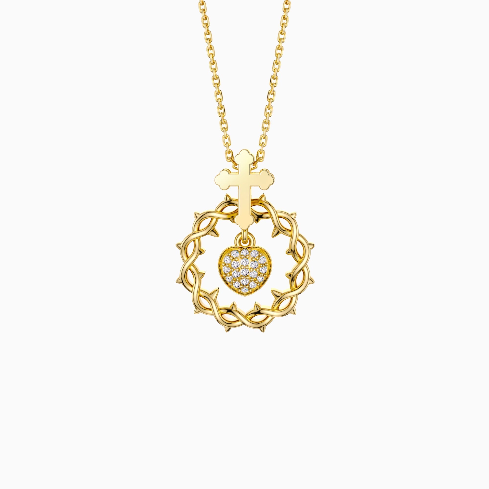 The Sacred Heart Dangle Pendant Necklace