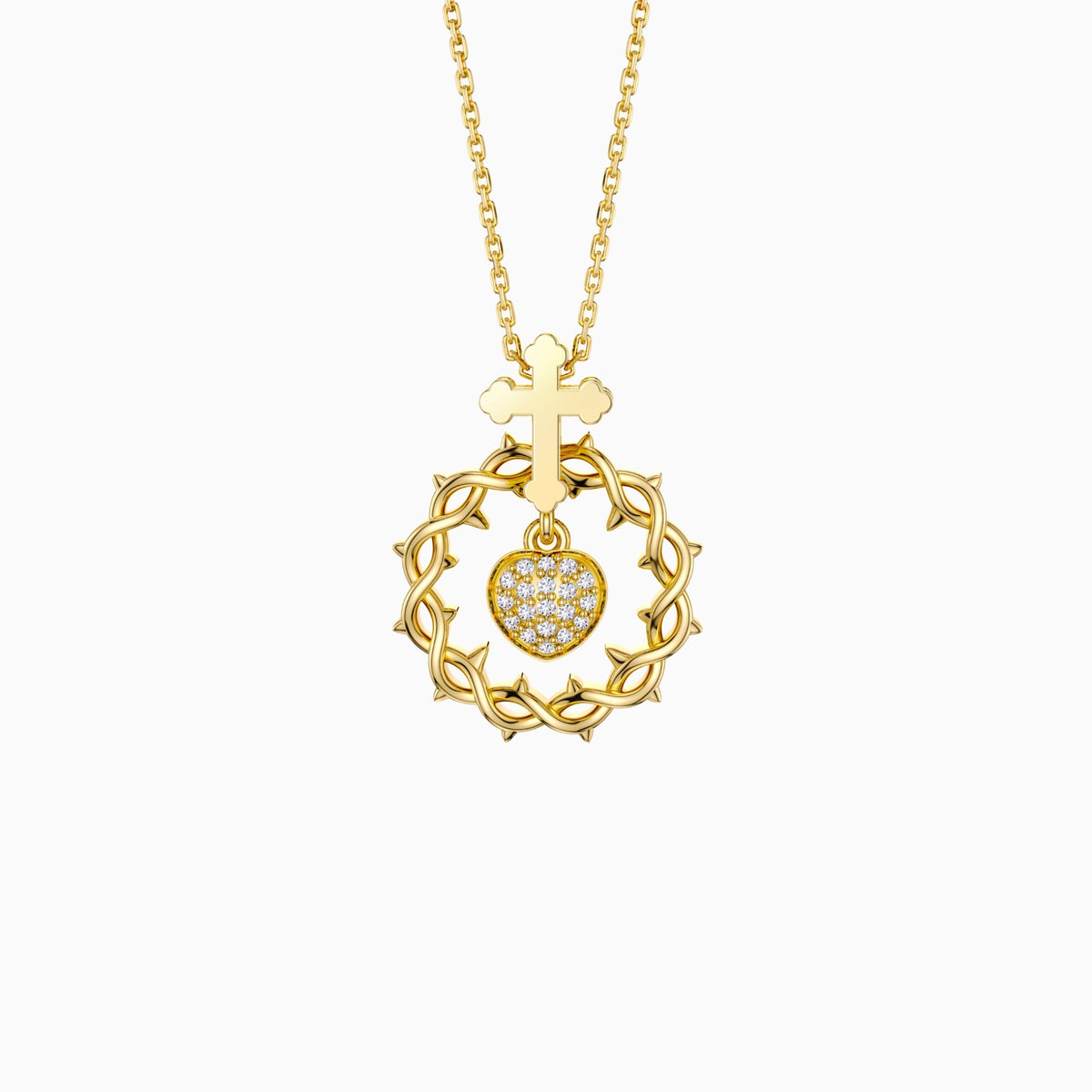 The Sacred Heart Dangle Pendant Necklace