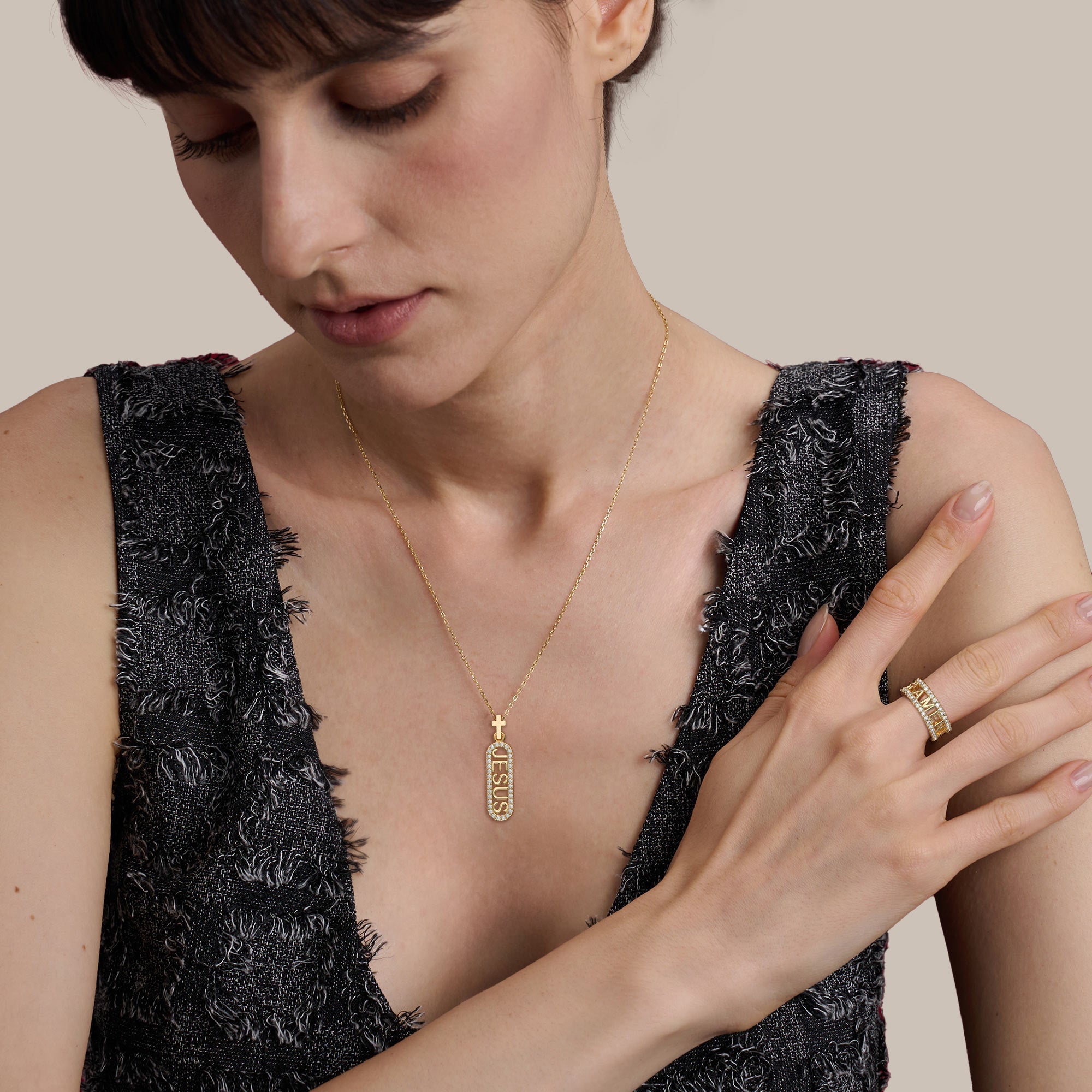 JESUS Cross Pendant Necklace